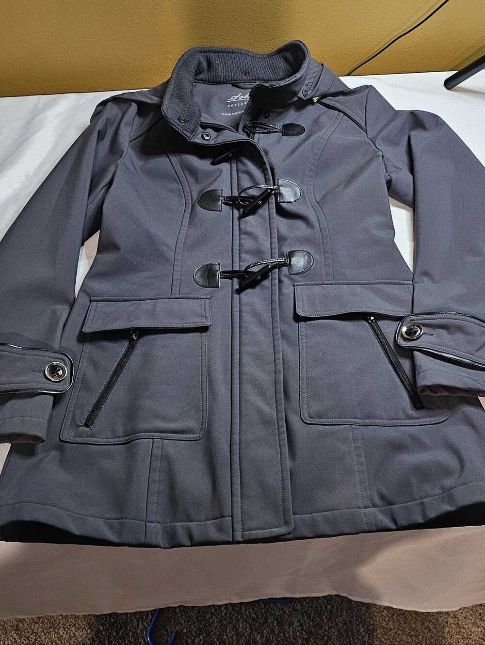 Sebby Collection Water Resistant Windproof Jacket - Gray